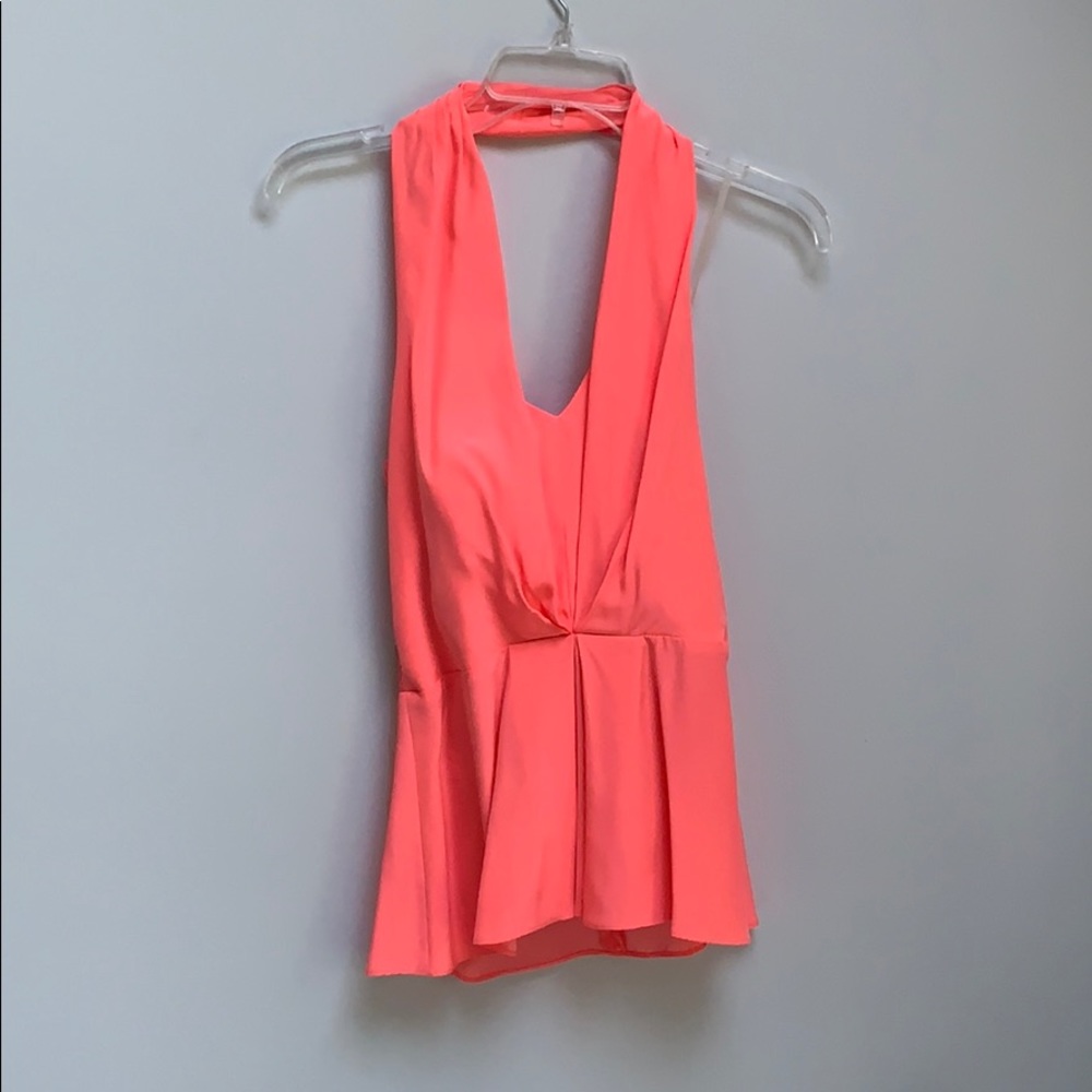 Cute Amanda Uprichard coral silk top